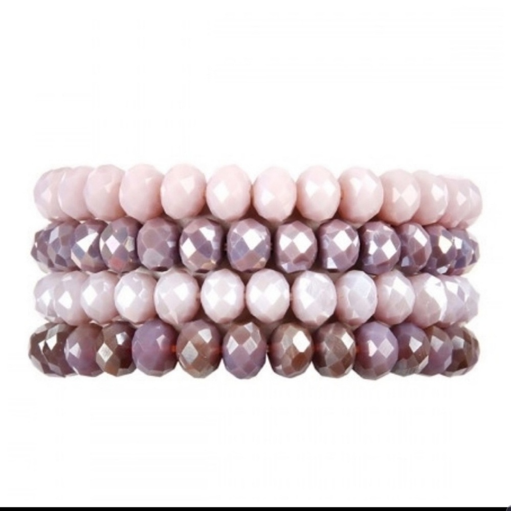 Purple crystal bead bracelet